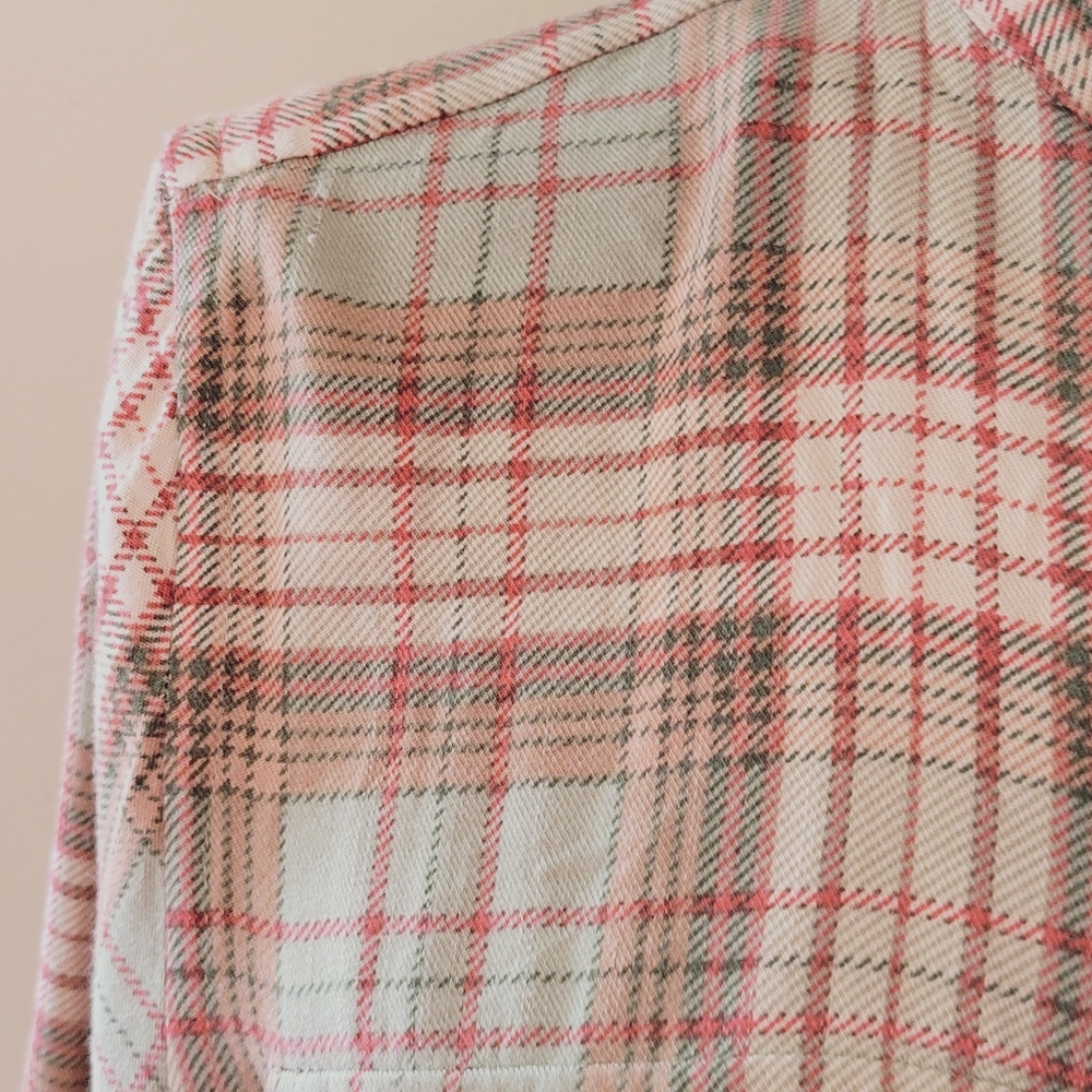 Chaps Plaid Button Down Size Large - image 2